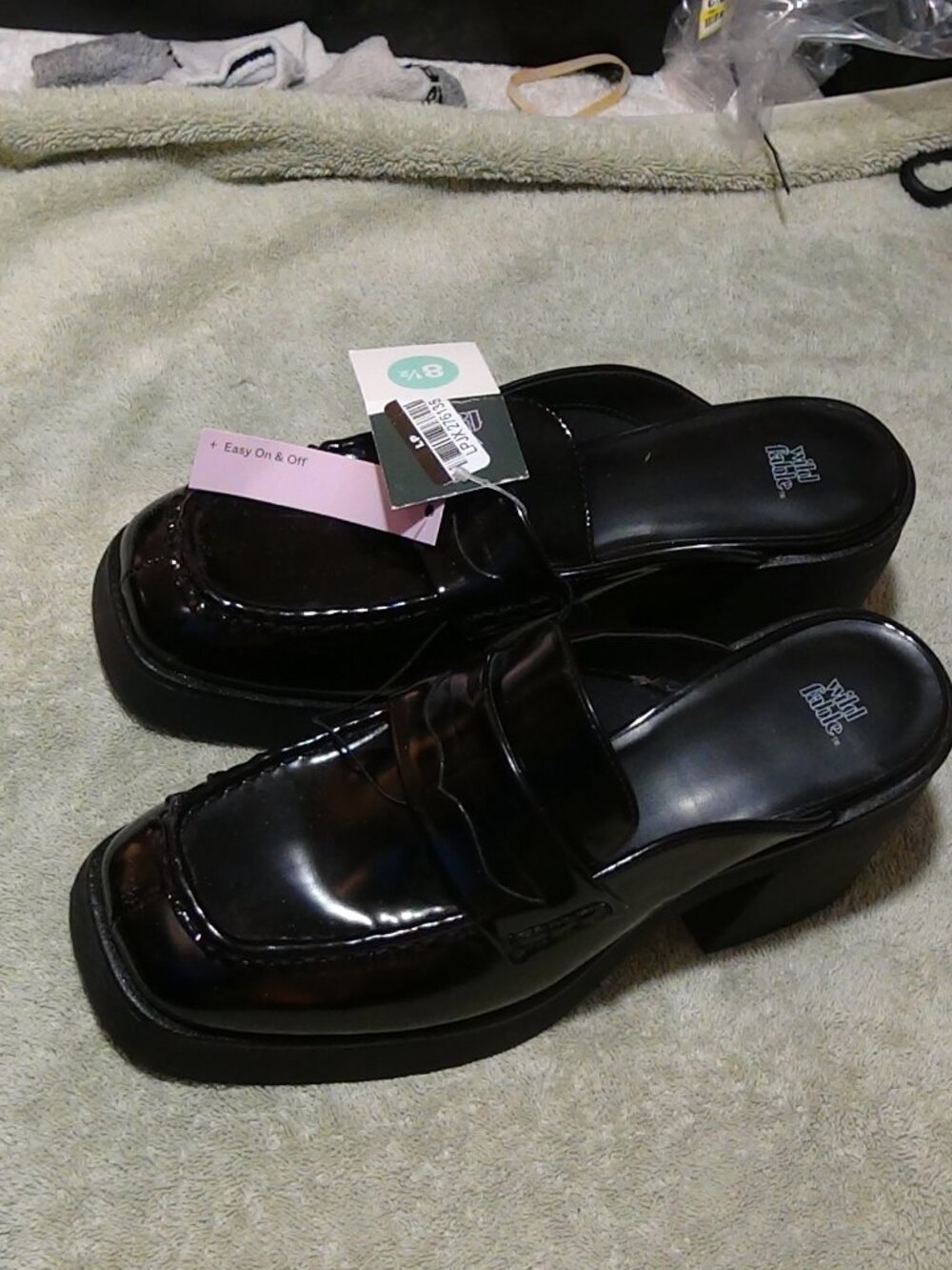 Wild Fable Womens Eileen Mule 3 Inch Heels Slip-on Black Size 8.5
